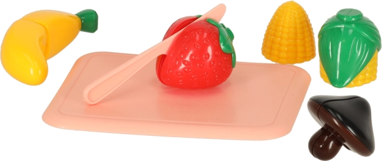 Fruit en groenten om te snijden voor motorische ontwikkeling