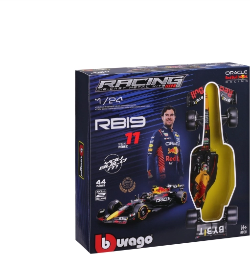 Bouwpakket met 44 onderdelen en presentatiestandaard