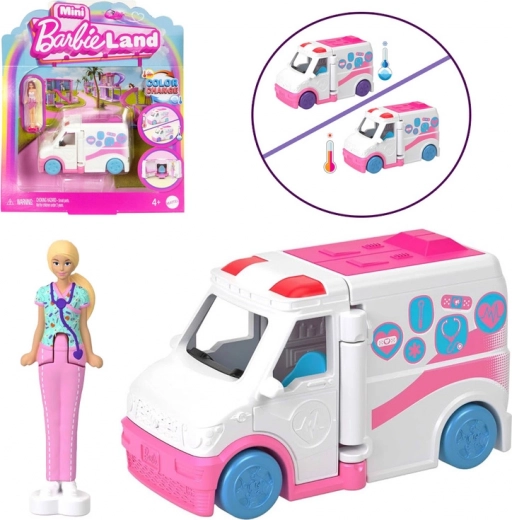 Mini Barbie land – ambulance avec mini-poupée