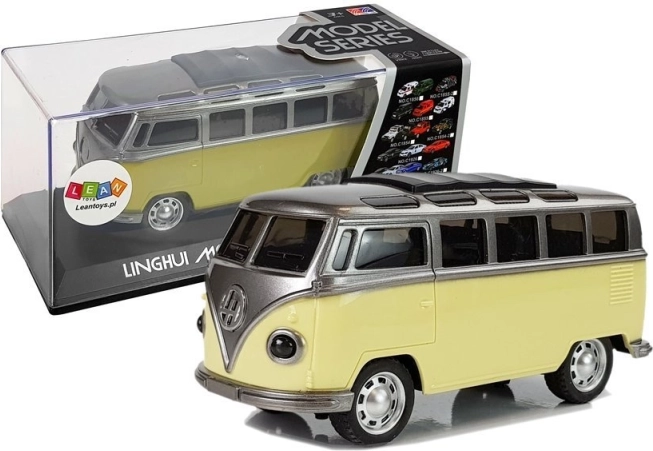 Gele frictiebus met licht en geluid