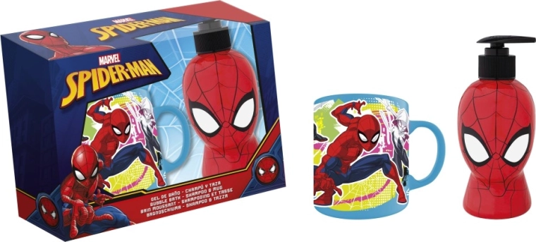 Geschenkset Schaumbad und Shampoo 300 ml mit Becher SPIDERMAN