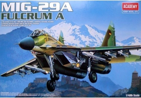 MiG-29A Fulcrum – maquette d’avion en plastique à assembler