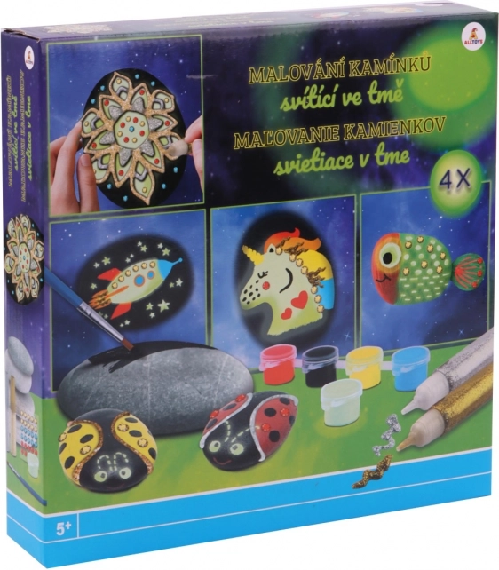 Schilderen op steentjes die in het donker oplichten – creatieve set voor kinderen