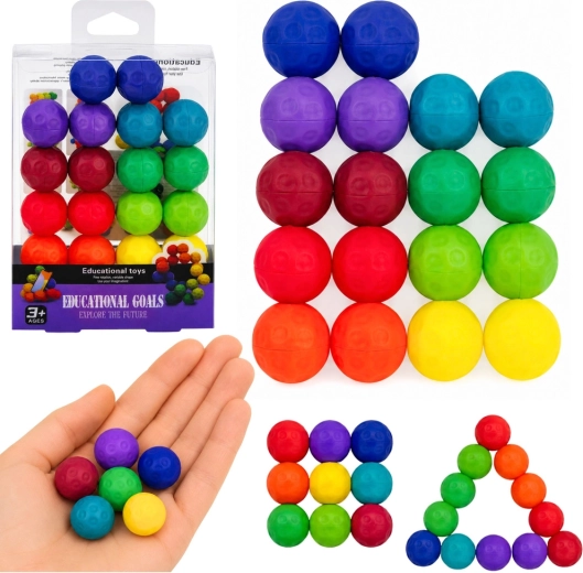 Magnetic Anti-Stress Montessori Balls – Logic and Dexterity Game