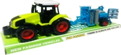 Tractor with Front Seeding Attachment – Realistic Plastic Toy