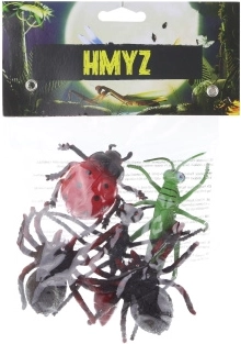 set of plastic insects 5 pcs in a bag