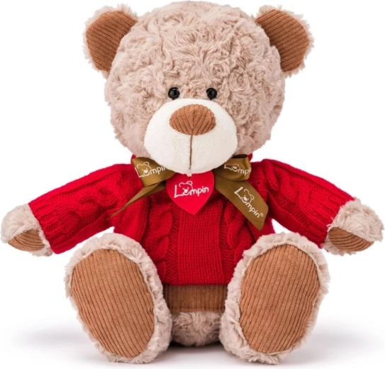 Ours Lumpin en pull rouge