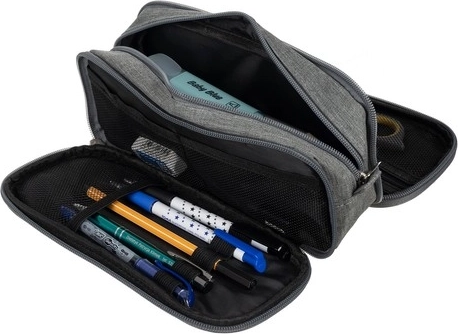 Gray Three-Compartment Pencil Case Maaleo