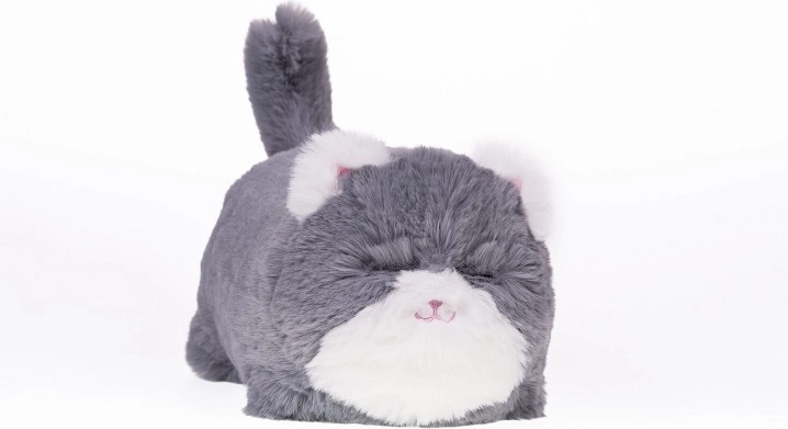 TMT HuggyLuv Interactive Plush Cat (Grey)