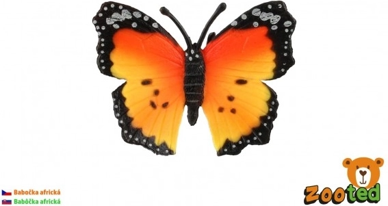 Plastic African monarch butterfly 7 cm – decorative model