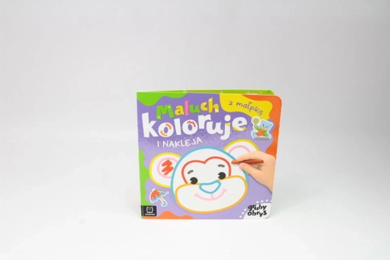 Aksjomat Maluch colorie et colle – singe, contours épais