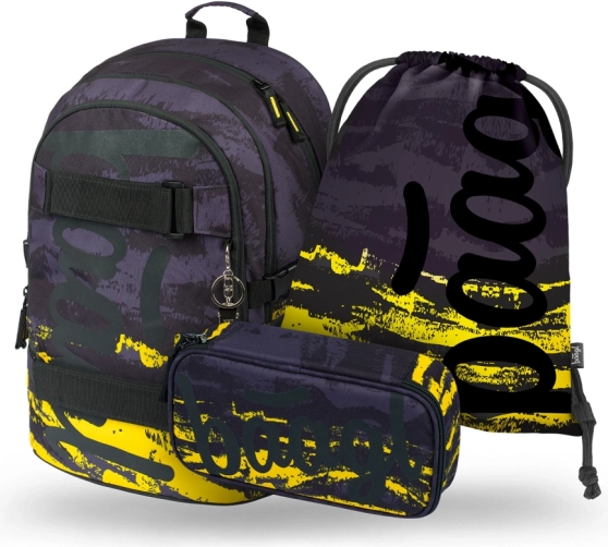 Baagl school set Skate Dune – backpack, pencil case and drawstring bag