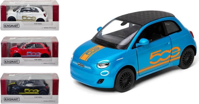 Kinsmart Fiat 500 metalen model 1:28 met pull-back aandrijving
