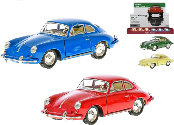 Modèle en métal Porsche 356B Carrera 1:32 Kinsmart avec moteur à rétrofriction