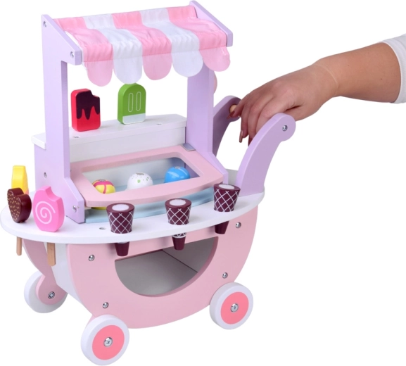 Mobiele kraam met luifel en opbergruimte