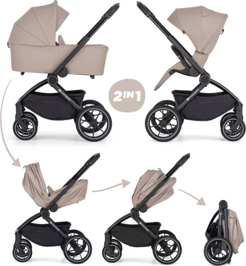 Petite&Mars комбиниран stroller Scout 2in1 cappuccino cream