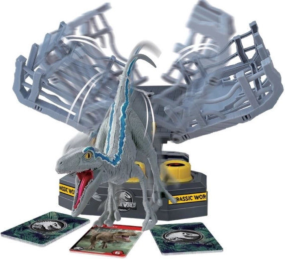 Dinosaur figure and Jurassic World themed accessories