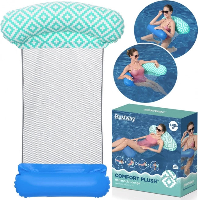 Bestway Comfort Plush inflatable pool hammock with mesh
