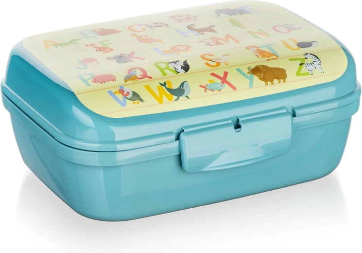 Boîte à goûter pour enfants LETTERS avec fermeture à clic, 16 × 12 × 6,5 cm