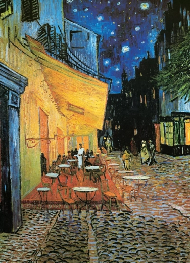 Puzzel Terras van Café bij Nacht 1000 Stukjes Eurographics