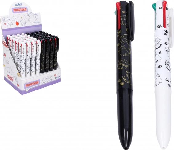 Multicolor pen with cat, 4 colors, 0.5 mm