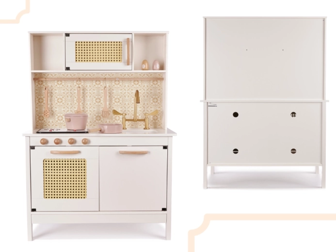 Rattan details and smart storage