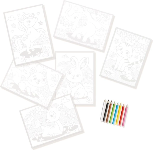 6 cartes magiques avec des motifs joyeux