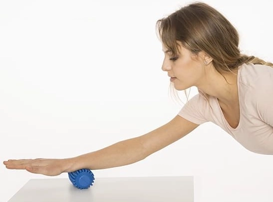 Easy self-massage of forearms, legs, and feet