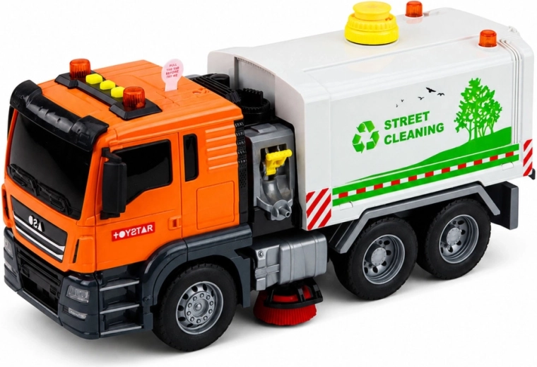 Rotating brush for “sweeping” while driving