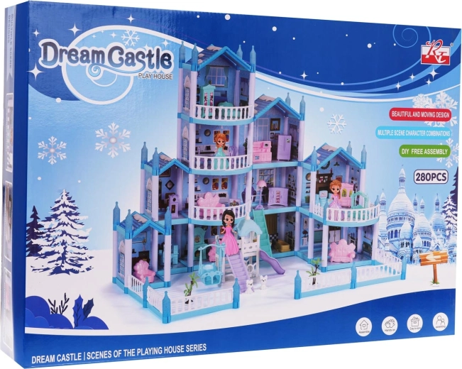 Winter Villa for Dolls with Accessories