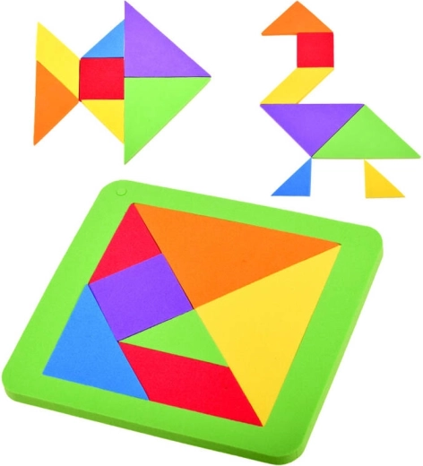 Foam puzzel tangram – kleurrijke logische legpuzzel