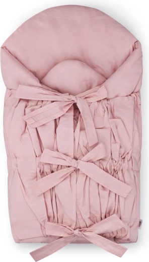 Petite&Mars lace-up swaddle wrap Nurse with coconut insert, dusty pink, 75 × 75 cm
