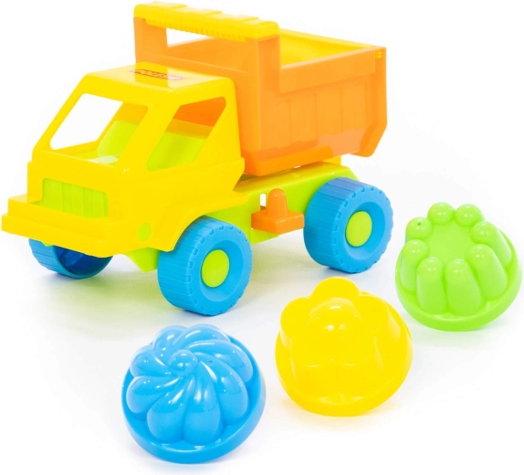 Petite voiture avec benne basculante