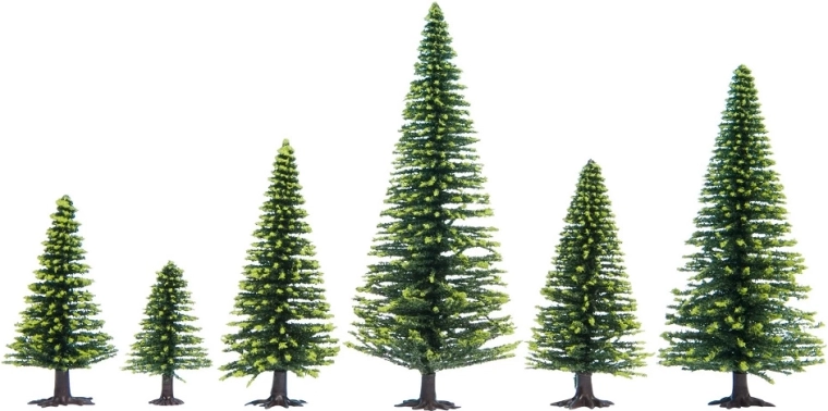 Noch Extra-Tall Spruce Trees – set of 10 pcs