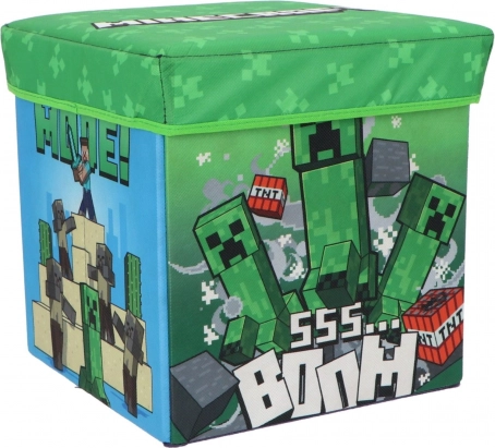 Foldable storage box and ottoman COZY NOXXIEZ Minecraft