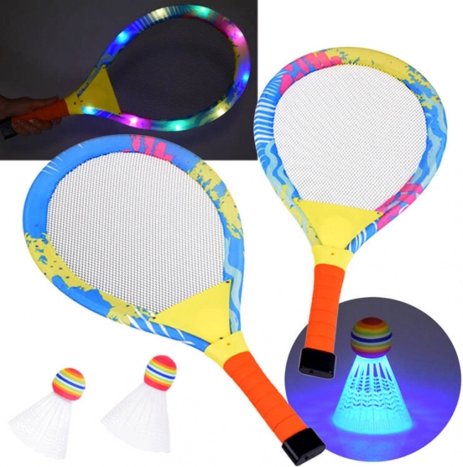 Leuchtende Badmintonschläger für Spaß