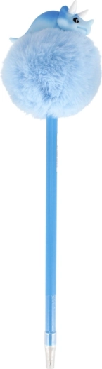 Topper dinosaure ludique avec pompon tout doux