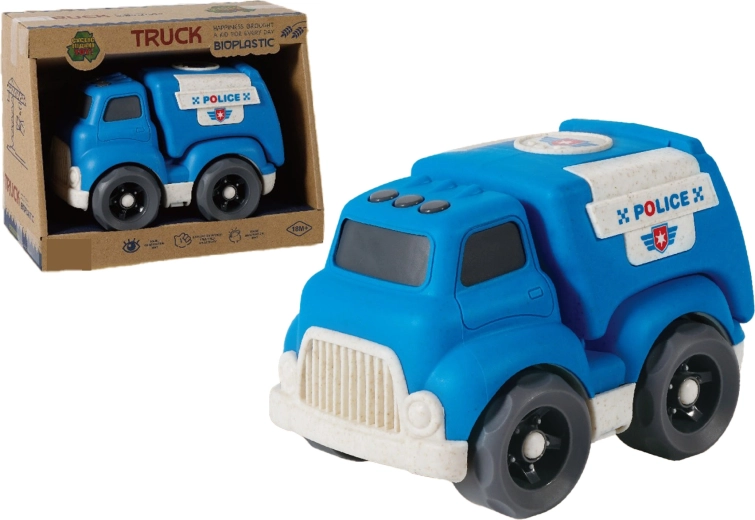 Camion de police en bioplastique 18 cm
