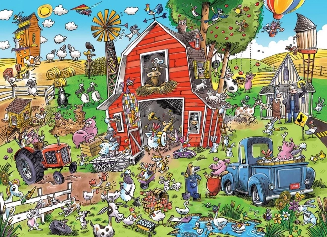 Familiepuzzel Gekke Boerderij 350 stukjes COBBLE HILL