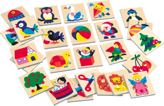 Bino wooden picture tags for kindergartens