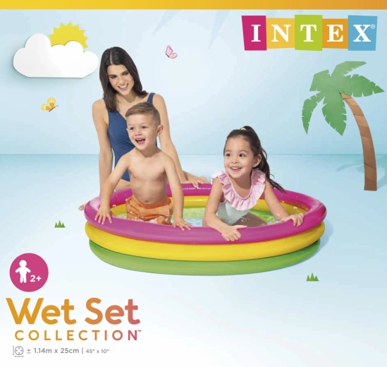 Intex kids’ inflatable pool 147 × 33 cm with three rings
