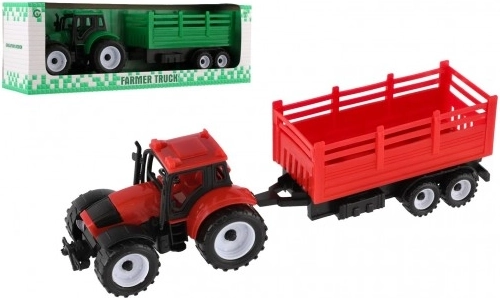 Plastic tractor with trailer