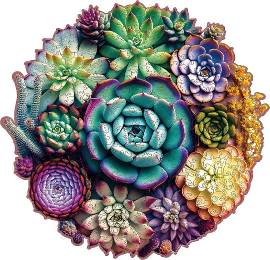 EscapeWelt puzzle en bois Succulentes 500 pièces
