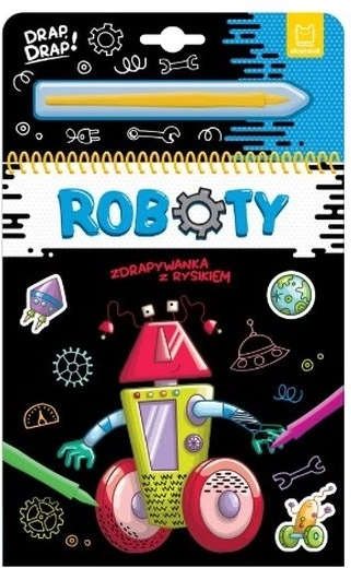 Scratch Art Book with Stylus – Robots