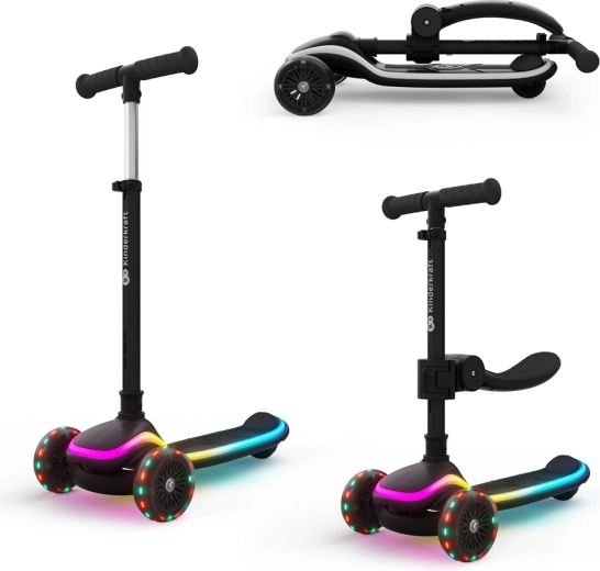 Kinderkraft Raket Up kinderstep en loopfiets 2-in-1 zwart