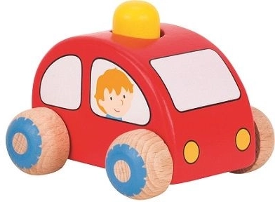 Petite voiture en bois avec klaxon