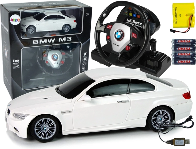 Voiture de course télécommandée BMW M3 avec volant