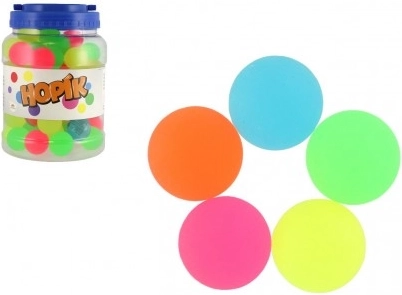 Stuiterbal 3,2 cm – mix kleuren, 70 stuks in pot