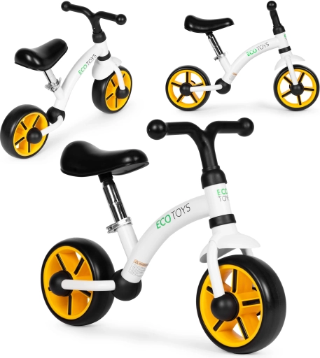 Loopfiets voor kinderen met EVA-wielen en verstelbaar zadel ECOTOYS, zwart