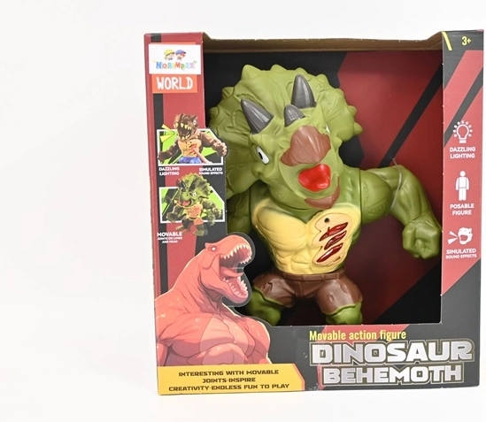 Behemoth dinosaur Triceratops with light and sound 21 cm